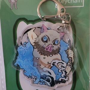 Demon Slayer Acrylic Keychain Japanese Anime Hashibira Inosuke